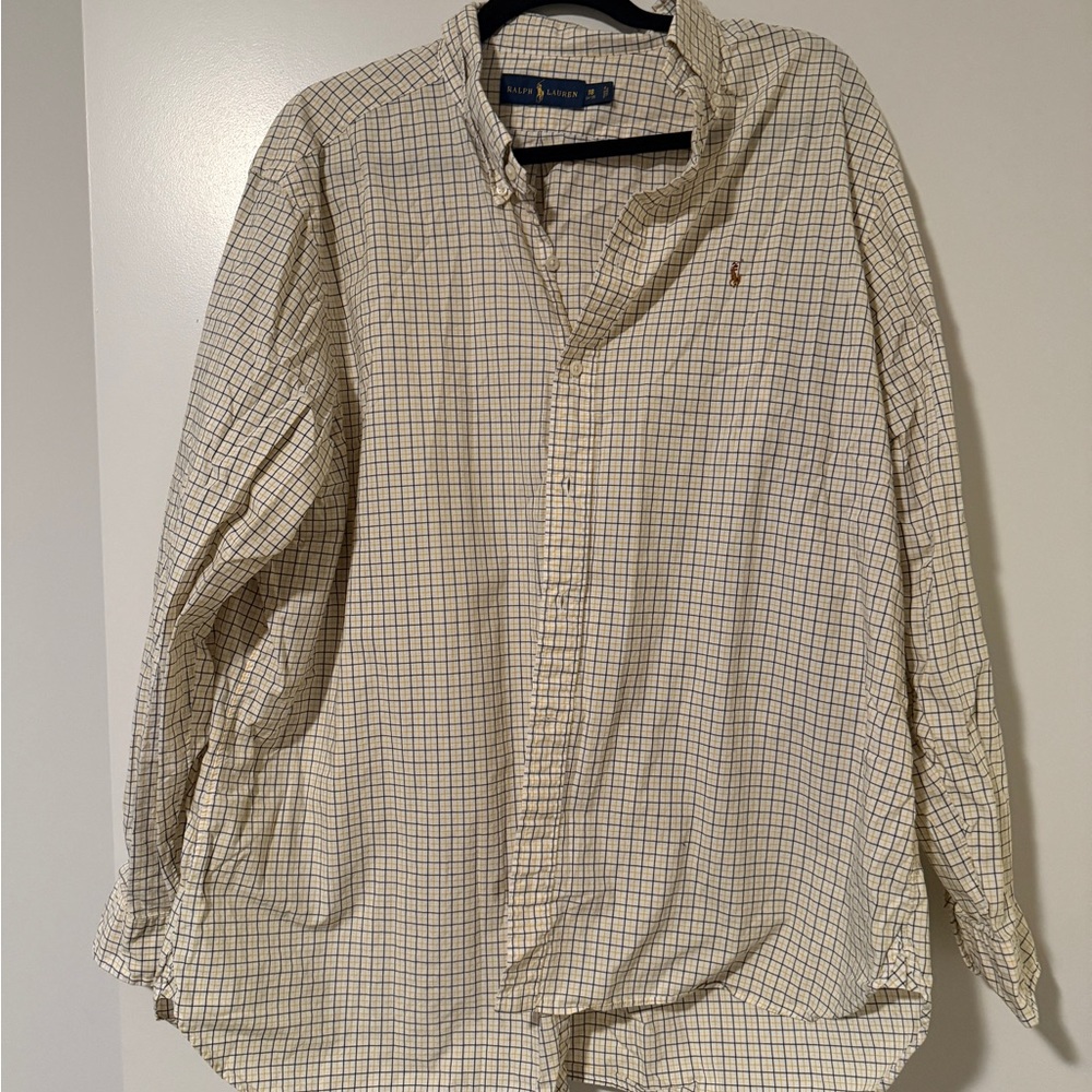 Polo by Ralph Lauren Men's Beige Plaid Shirt